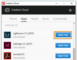 Hướng dẫn cài đặt bản dùng thử của ứng dụng Creative Cloud 
