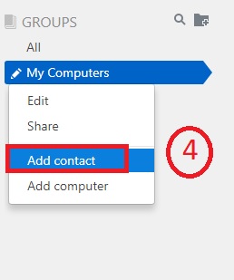 Hướng dẫn Add Contact trong TeamViewer