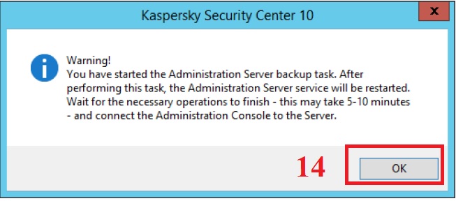 Hướng dẫn Backup dữ liệu trong Kaspersky Security Center