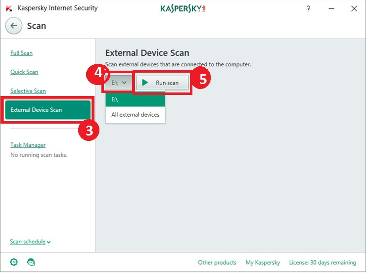Hướng dẫn Scan Task trong Kaspersky Internet Security