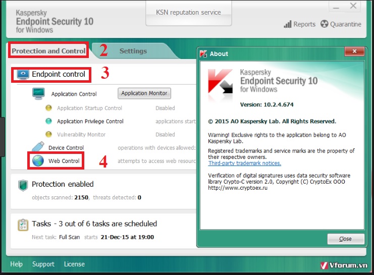 Cấu hình Web Control trong Kaspersky Endpoint Security