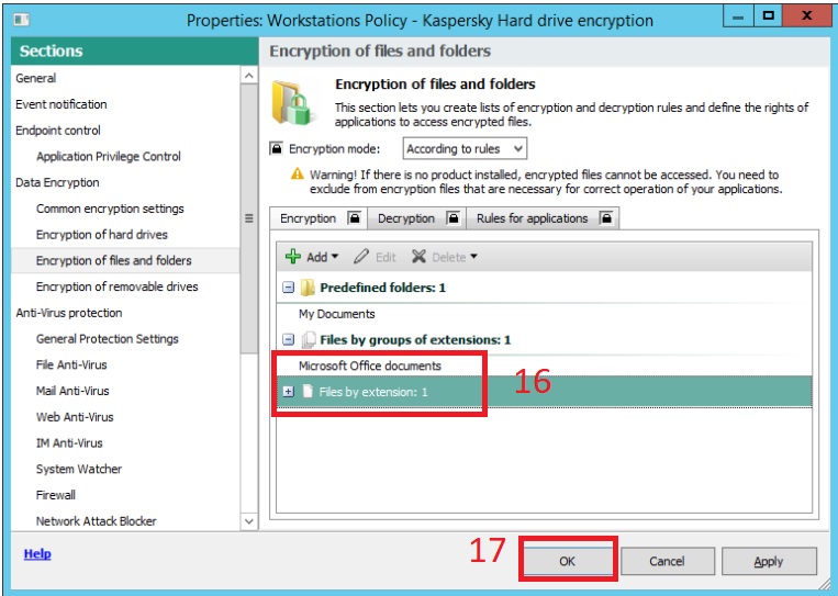 Hướng dẫn bật mã hóa file trên Kaspersky Security Center