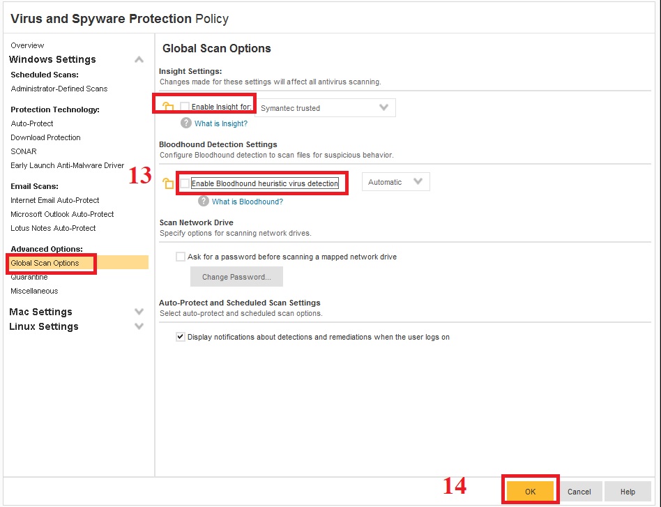 Hướng dẫn lock down Symantec Endpoint Protection Client