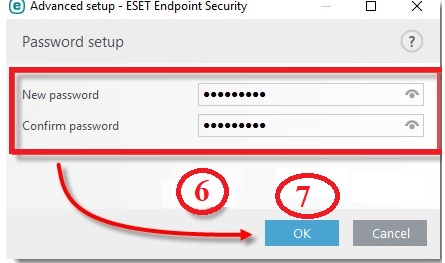 Hướng dẫn đặt mật khẩu trên ESET Endpoint Security.