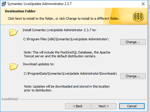Hướng dẫn cài đặt Symantec LiveUpdate Administrator