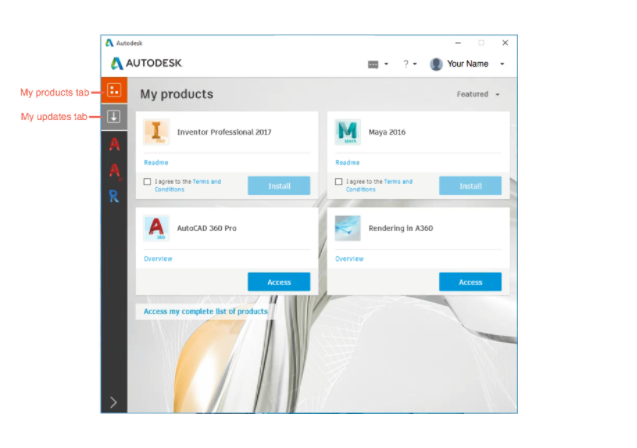 Autodesk desktop app cho bản 2015 và mới hơn